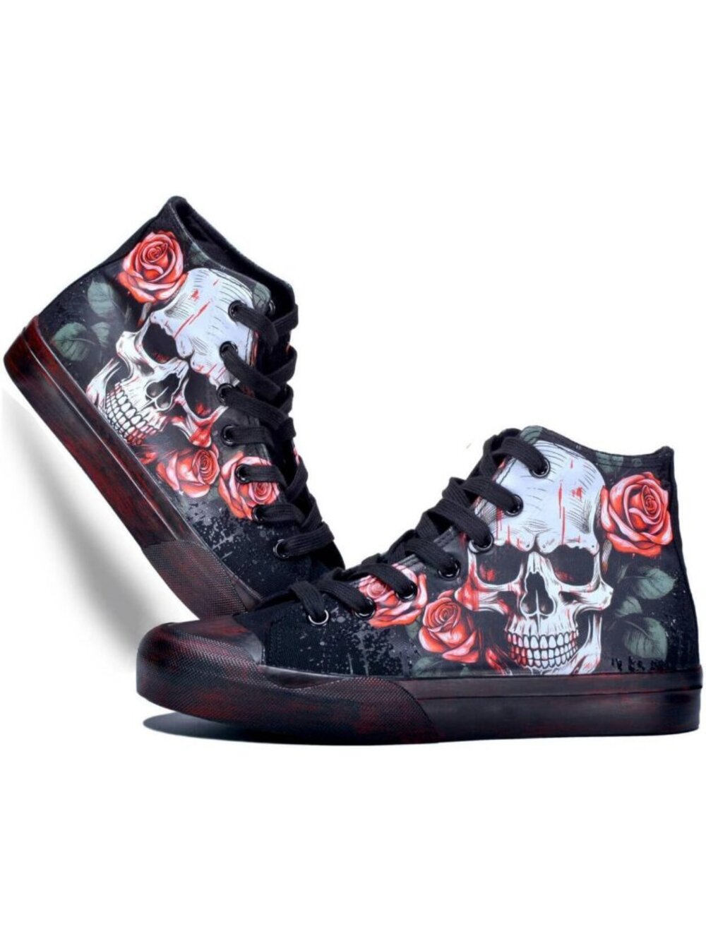 Gothic Skull Fashion Sneakers for Women & Men | Punk Cosplay Shoes, Unique Style